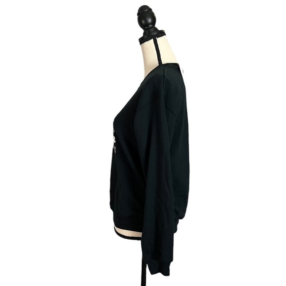 Sub_Urban Riot Womens Graphic Crewneck Sweater XS black “gratitude” long sleeve - Picture 4 of 10